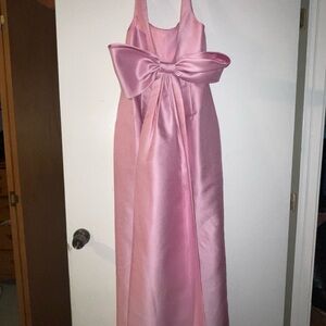 ALFRED SUNG Pink Sleeveless Halter Gown